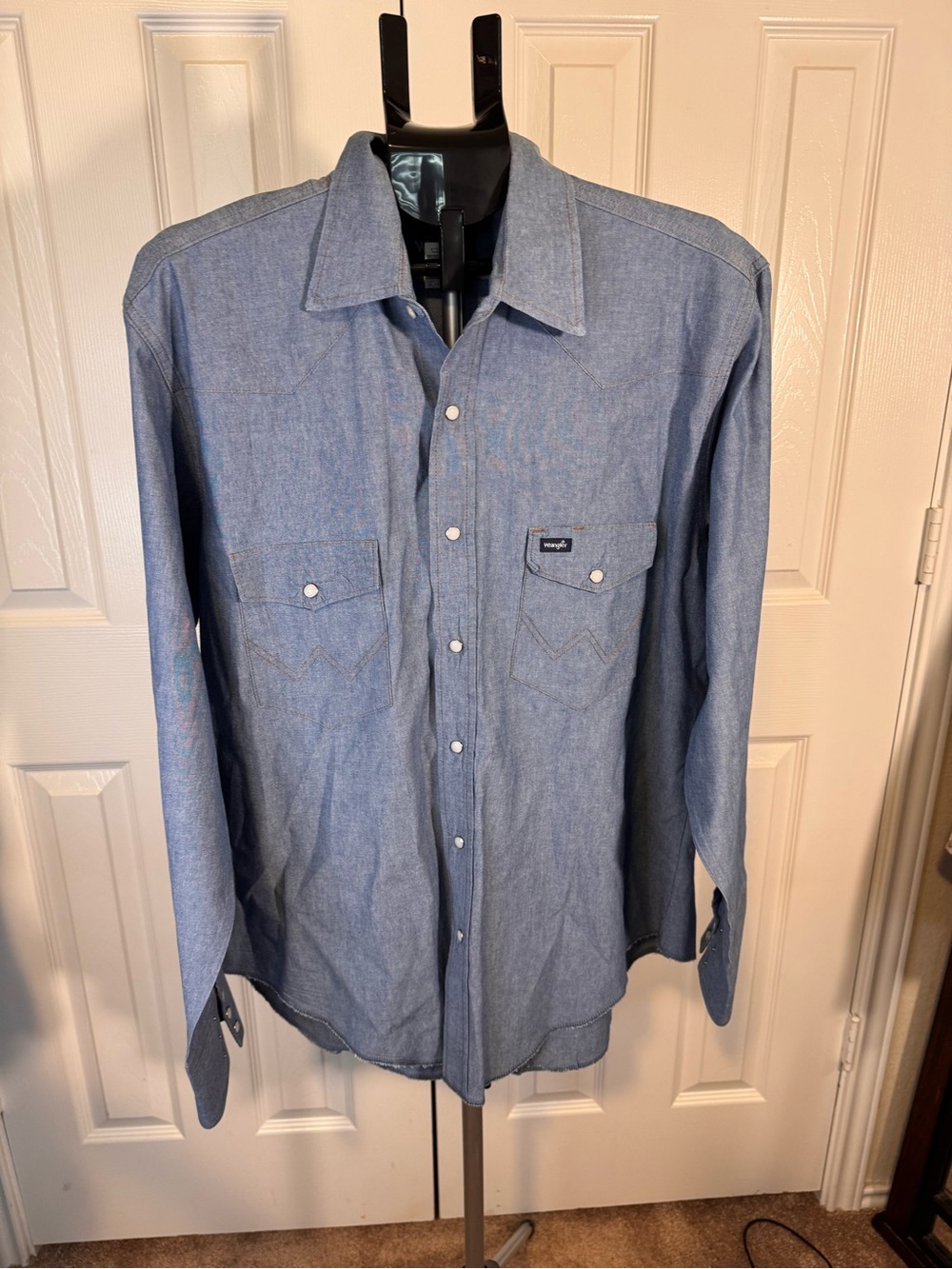 Wrangler Men's Light Blue Western Shirt